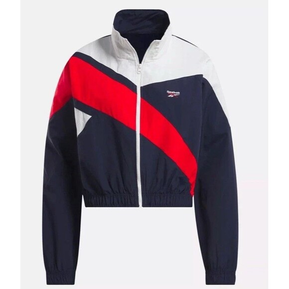 Reebok Women's Classics Franchise Zip-Up Training Track Jacket Navy XL - Picture 1 of 8